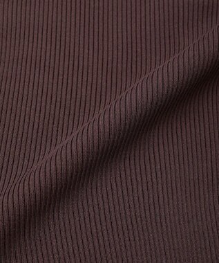 earth music&ecology レイヤード風ギャザーショルダーリブニット Brown