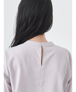 earth music&ecology ラッフル７分袖ブラウス Pink Beige