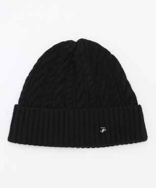 J.PRESS LADIES 【洗える】EIGER CORD ALAN ニットキャップ ブラック系
