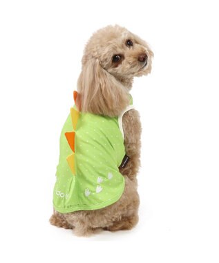 PET PARADISE ペットパラダイス エコメイド 天竺 恐竜 タンクトップ 小型犬 グリーン