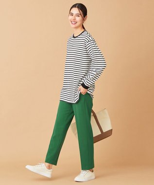 ANY 【ウエストゴム/ストレッチ/裏起毛】シークレットウォーム　テーパードパンツ 【WEB別注】ライトグリーン