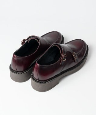 BONTRE 【BONTRE/ボントレ】厚底ダブルモンクシューズ ボルドー