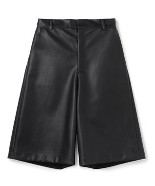 uncrave フェイクレザー バミューダパンツ ブラック
