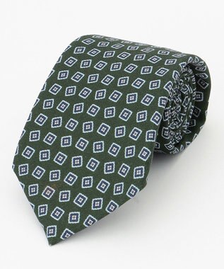 J.PRESS MEN 【ADAMLEY】ブロック小紋 ネクタイ グリーン系7