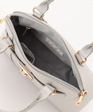 ANY SIS 【2WAY】ベルトアクセントブガッティ バッグ ライトグレー