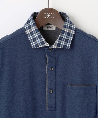 JOSEPH ABBOUD 【キングサイズ・微起毛/ジャパンファブリック】ウィンターダディー ポロシャツ ダルブルー系