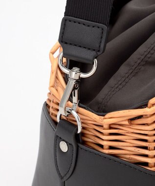 Y'SACCS 【ムック本掲載】ウィッカーバスケットショルダー ブラック