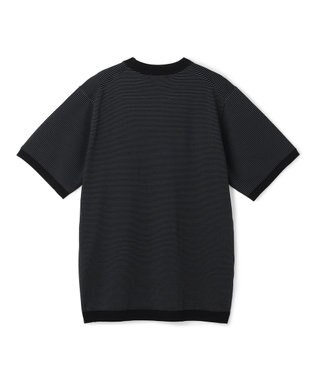 JOSEPH HOMME 【新柄】リュクスレーヨンボーダー　クルーネック半袖ニット グレー系1