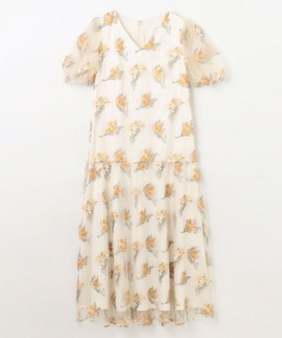 GRACE CONTINENTAL レトロフラワー刺繍ワンピース キナリ