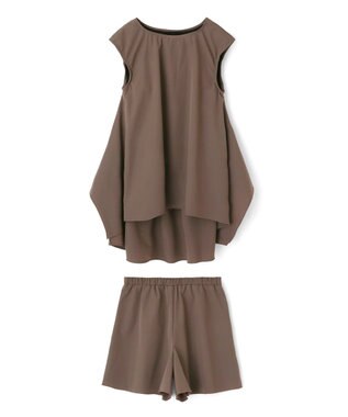 San-ai Resort（三愛水着楽園） 【UPF50＋】　タンクトップキュロット3点セット　9M・11L　【San-ai Resort（サンアイリゾート）】 ブラウン