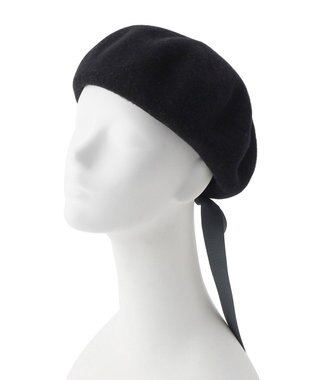 MOONBAT PAUL&JOE ACCESSOIRES (ポールアンドジョー アクセソワ) バックリボン ベレー帽 ブラック