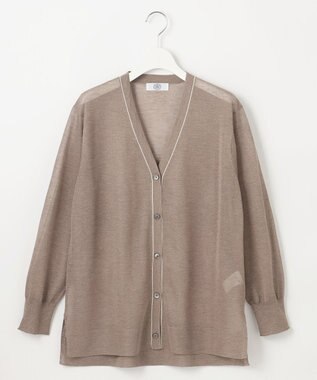 J.PRESS LADIES 【WEB限定カラーあり・洗える】Vis/Peスパーク ニット カーディガン モカ系