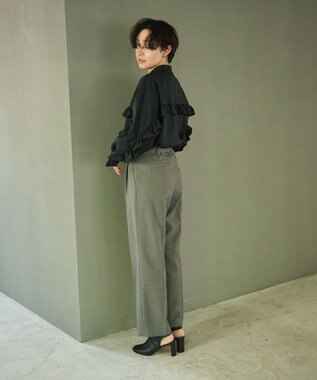 #Newans 2タックセンタープレスパンツ ライトグレー