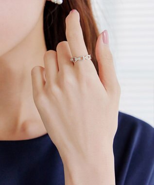 Tiaclasse 【安田美沙子さん着用】キュービックチェーンリング シルバー