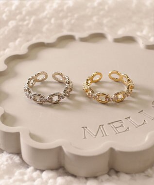 Tiaclasse 【安田美沙子さん着用】キュービックチェーンリング シルバー