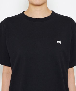 uncrave 【UNISEXあり】トンカツ Tシャツ（uncrave WHITE） ブラック