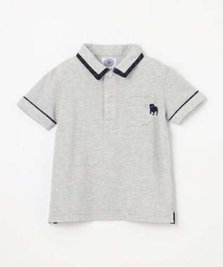 J.PRESS KIDS 【100-130cm】 T/Cライト鹿の子ポロシャツ ライトグレー