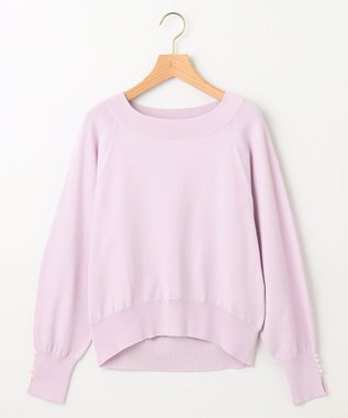 組曲 S 【パールボタン付】ブーケカラーリラクシー ニット ピンク系