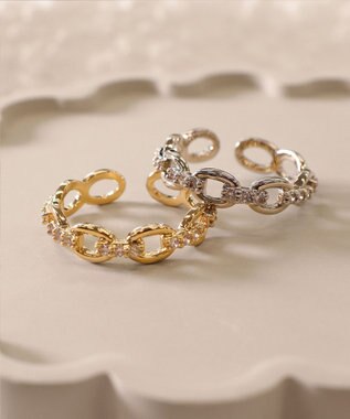 Tiaclasse 【安田美沙子さん着用】キュービックチェーンリング シルバー