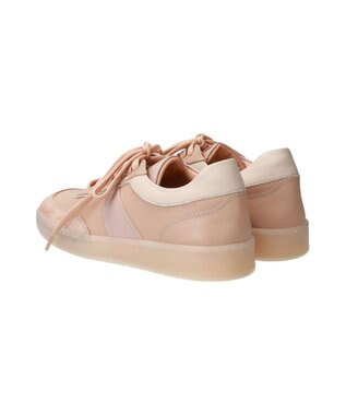 INTER-CHAUSSURES 【QUSHELI】ベーシックレザースニーカー ライトベージュコンビ