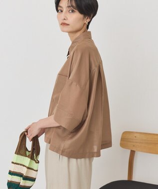 AMERICAN HOLIC 【先行予約】【WEB限定】Wポケットシアー半袖シャツ Beige