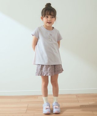 ANY KIDS オーバーレースキュロット ラベンダー系