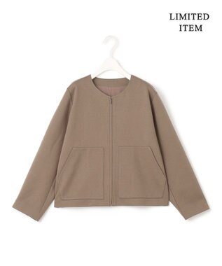 ICB L 【WEB限定・洗える】 コットンダンボール ブルゾン ブラウン系