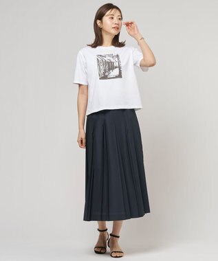 J.PRESS LADIES プリント Ｔシャツ ホワイト系