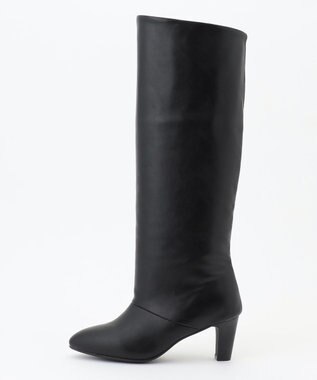 ICB ワイドロングブーツ ブラック系