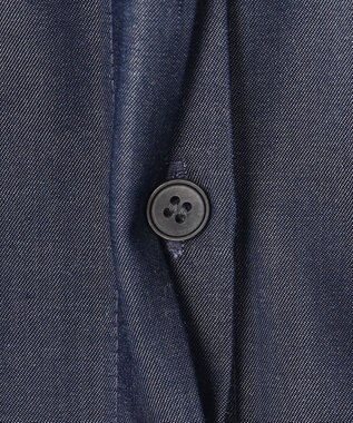 UNFILO シャンブレーデニム ギャザーブラウス インディゴ