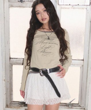 WEGO レイヤードグラフィックTOP ベージュ