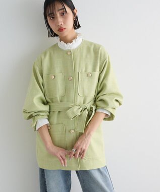 Green Parks ツィードミディ丈ジャケット