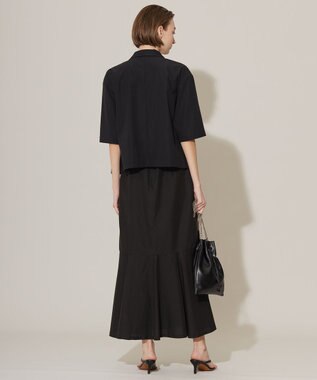 ICB 【洗える】 マイクロパナマボイル ジャケット ブラック系