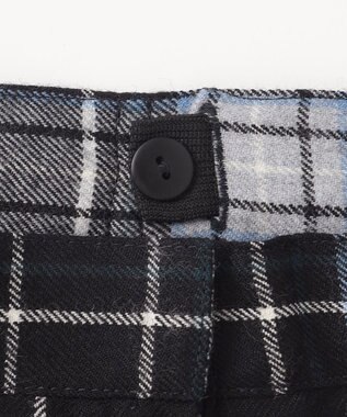 組曲 KIDS 【150-170cm】ウール綾チェック スカート（リボン付き） ネイビー系5