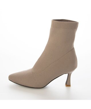 MODE ET JACOMO <noyau>ストレッチショートブーツ ベージュ