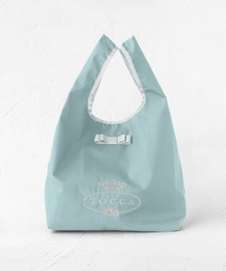 TOCCA 【WEB＆一部店舗限定】【折り畳み収納可能】POINT OF RIBBON ECOBAG エコバッグ スカイブルー系