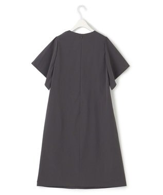 ICB 【洗える】ヴィンテージスパンブロード ワンピース チャコール系
