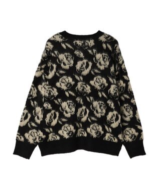 Green Parks ・ＳＵＧＡＲ　ＳＰＯＯＮ　フラワーシャギーニット Black