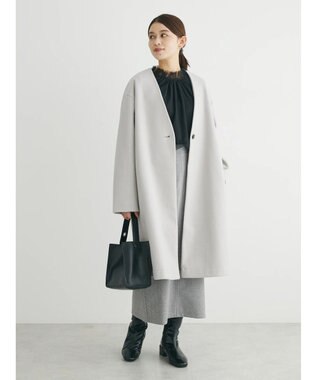 Green Parks ・ＥＬＥＮＣＡＲＥ　ＤＵＥ　チュールハイネックブラウス Black