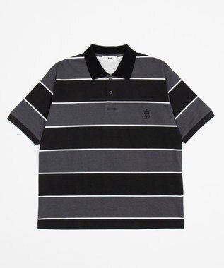 WEGO 【ユニセックス着用ITEM】ワンポイントボーダーポロ（SS） ブラックボーダー