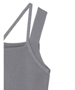 earth music&ecology レイヤードニットタンクトップ Blue