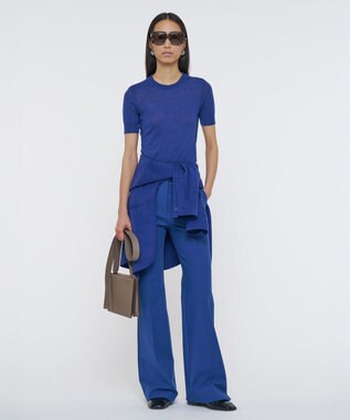 JOSEPH 【洗える】キャッシュエアー　ショートスリーブニット Cobalt