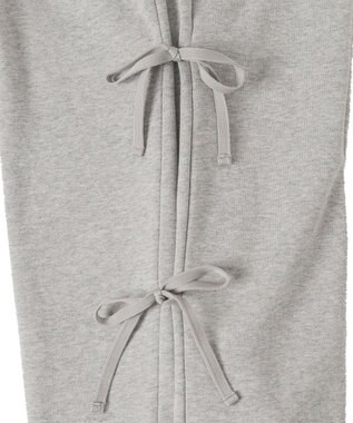 WEGO 【裏起毛】サイドリボンスウェットパンツ 杢グレー