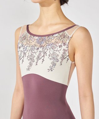 Chacott ノースリーブレオタード グレイッシュライラック