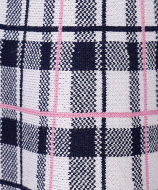 ANY KIDS しあわせタッチ ニット スカート ネイビーチェック