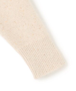 BEIGE， AMARILLO / スパンコールフォックスニットカーディガン Taupe