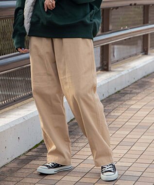 WEGO 【ユニセックス着用ITEM/手洗い可】バギーパンツ ベージュ