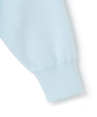 23区 【洗える】ラスターコットンポリエステル ニット スカイブルー系