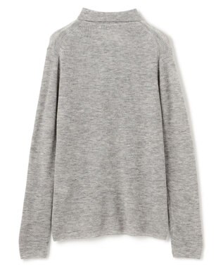 UNFILO ファインアルパカ 襟付きカーディガン グレー