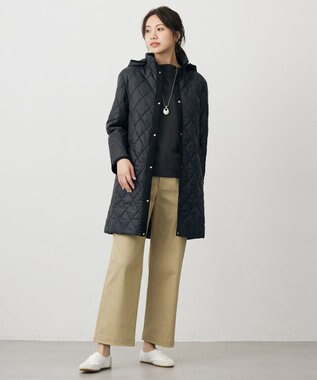 J.PRESS LADIES 【リバーシブル】マーブル ネックレス グレー×ライトグレー系